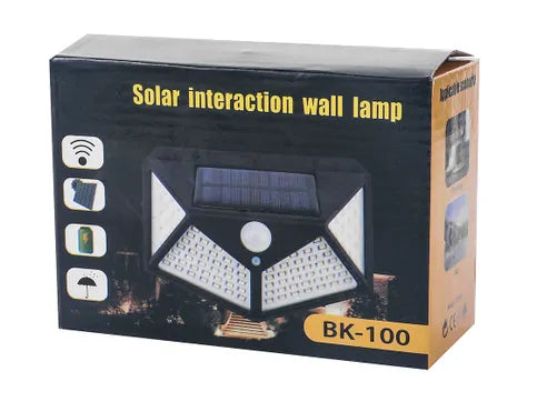 Foco Exterior Solar Sensor Movimiento Bateria 100 Leds