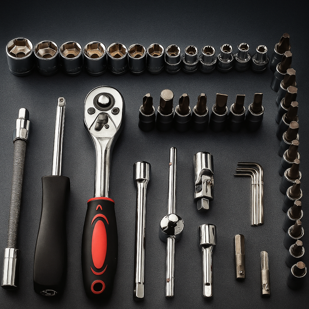 Kit de Herramientas de 46pcs con Dados y Puntas