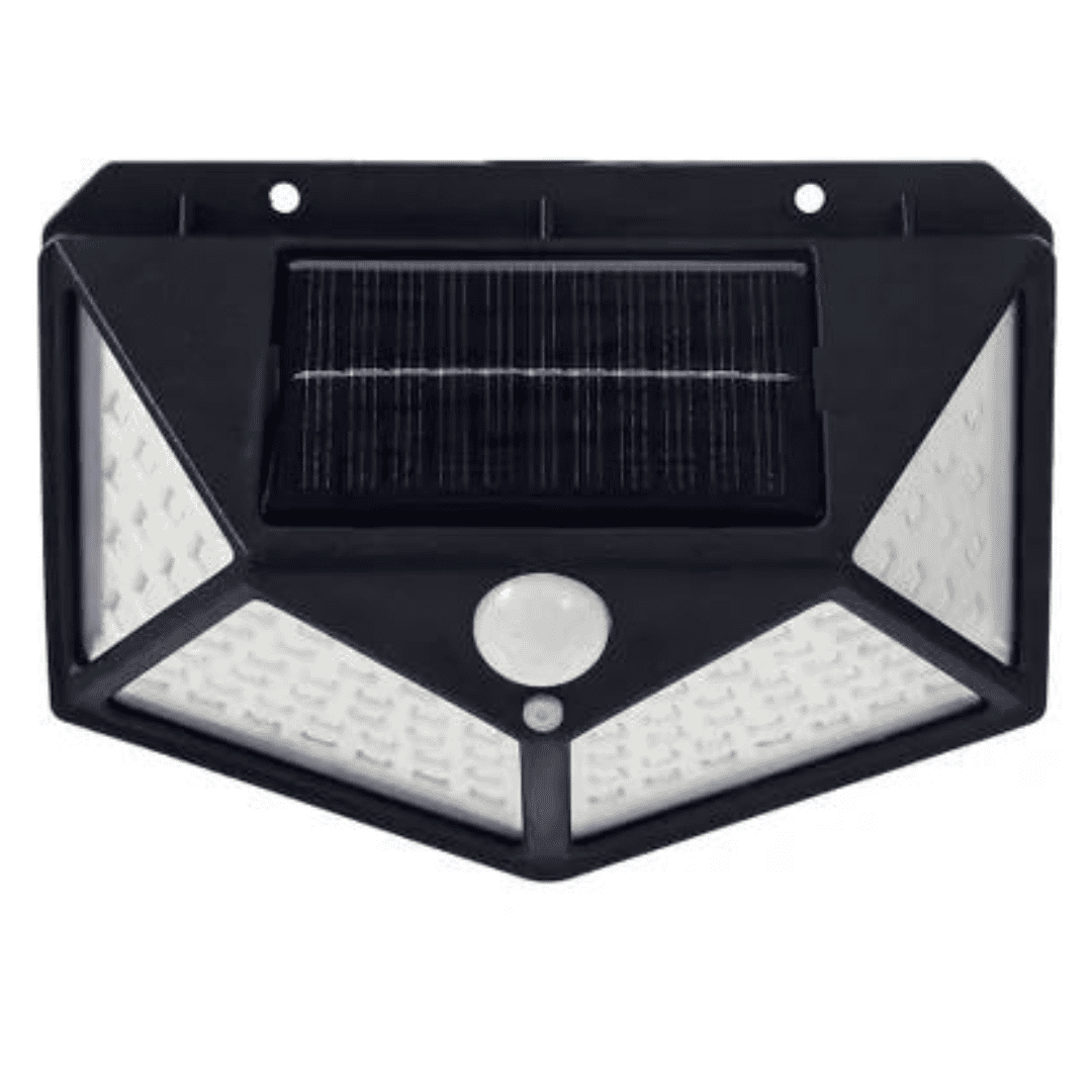 Foco Exterior Solar Sensor Movimiento Bateria 100 Leds